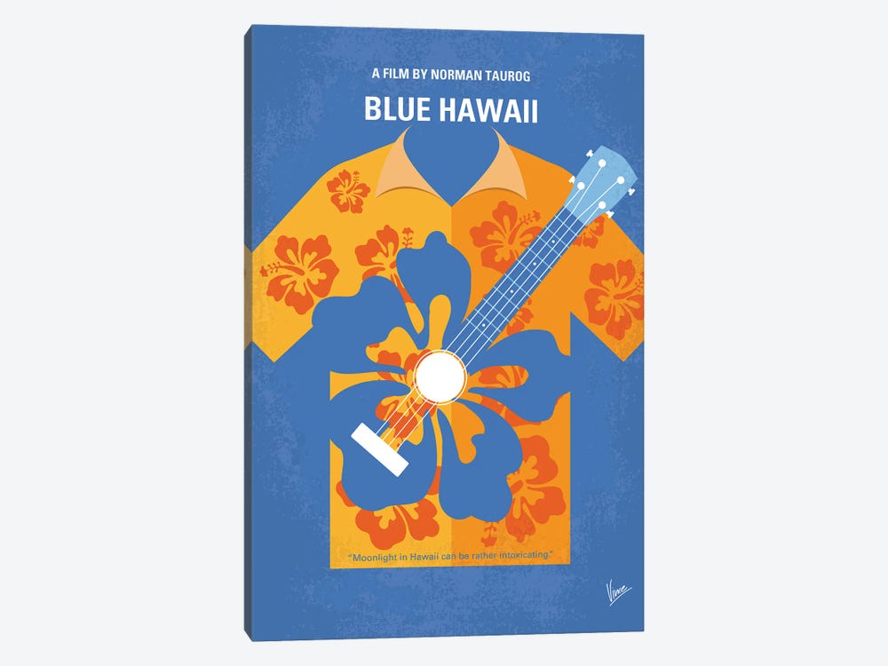 My Blue Hawaii Minimal Movie Poster by Chungkong 1-piece Canvas Artwork