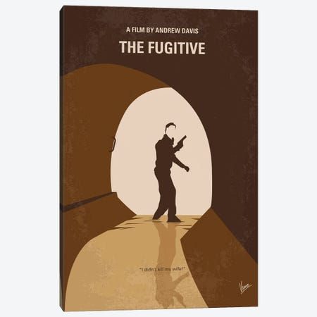 My The Fugitive Minimal Movie Poster Canvas Print #CKG1392} by Chungkong Canvas Art
