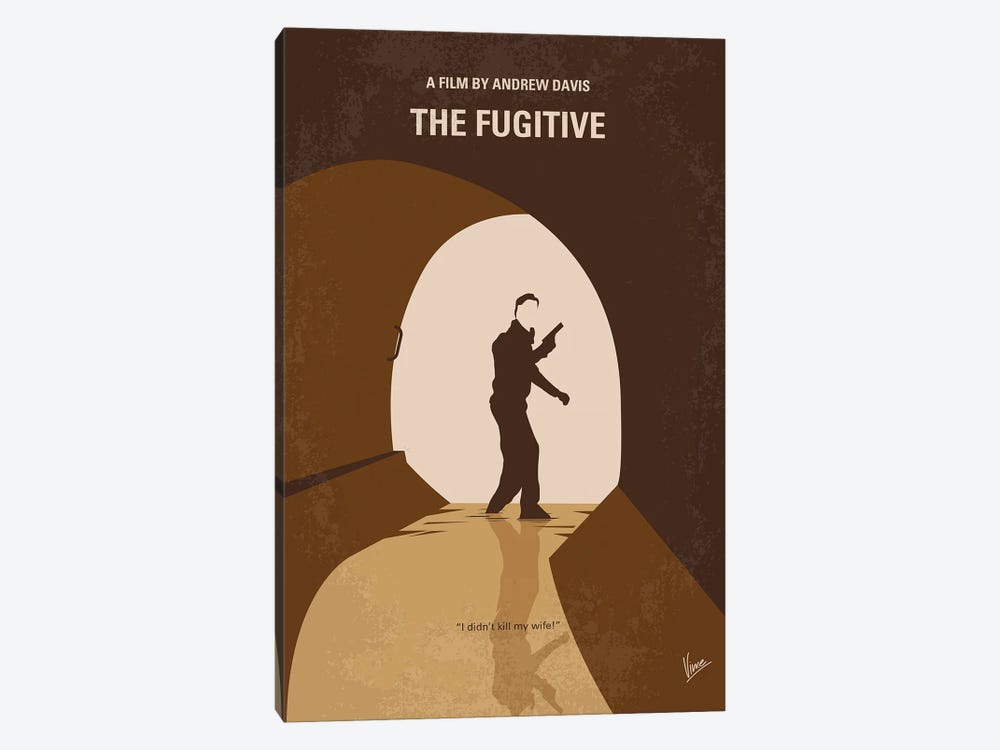 My The Fugitive Minimal Movie Poster by Chungkong 1-piece Canvas Artwork