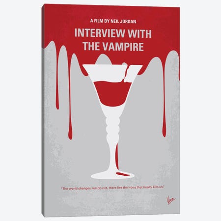 My Interview With The Vampire Minimal Movie Poster Canvas Print #CKG1394} by Chungkong Canvas Print