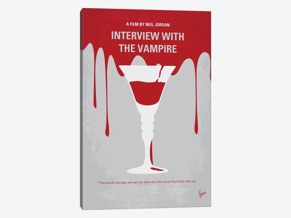 My Interview With The Vampire Minimal Movie Poster by Chungkong 1-piece Canvas Artwork
