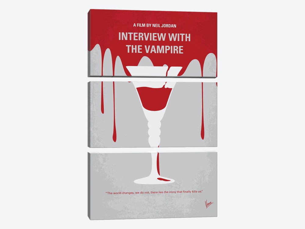 My Interview With The Vampire Minimal Movie Poster by Chungkong 3-piece Canvas Artwork