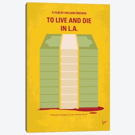My To Live And Die In La Minimal Movie Poster Canvas Print #CKG1395} by Chungkong Canvas Print