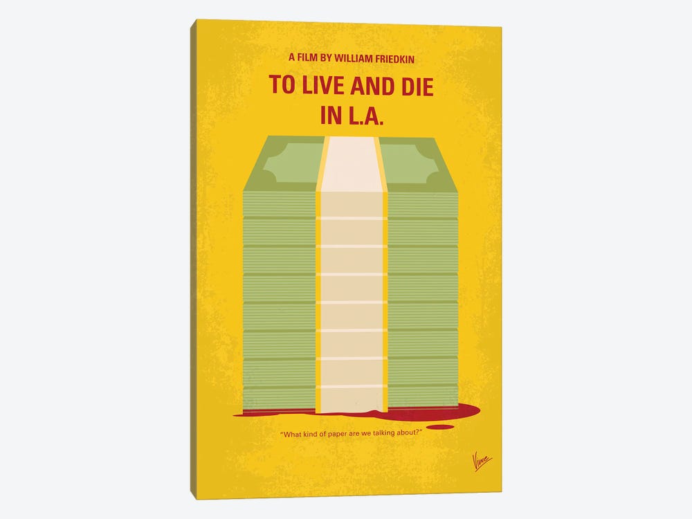 My To Live And Die In La Minimal Movie Poster by Chungkong 1-piece Canvas Print