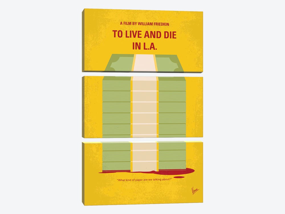 My To Live And Die In La Minimal Movie Poster by Chungkong 3-piece Art Print