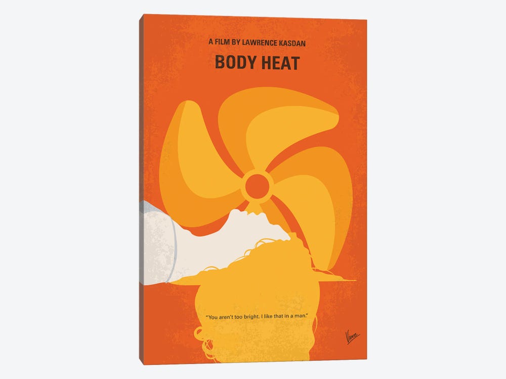 My Body Heat Minimal Movie Poster by Chungkong 1-piece Canvas Print
