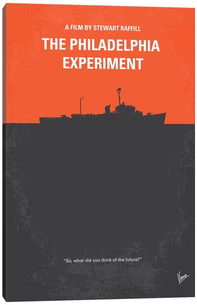The Philadelphia Experiment Minimal Movie Poster Canvas Art Print - Minimalist Movie Posters