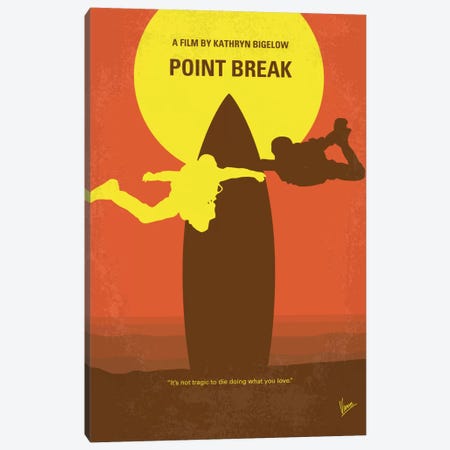 Point Break Minimal Movie Poster Canvas Print #CKG13} by Chungkong Canvas Wall Art