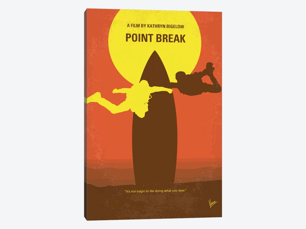 Point Break Minimal Movie Poster by Chungkong 1-piece Canvas Art Print