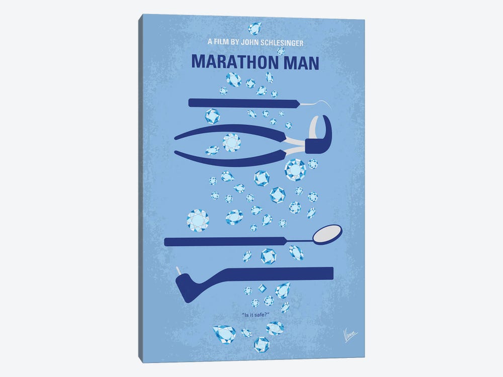 My Marathon Man Minimal Movie Poster by Chungkong 1-piece Canvas Art