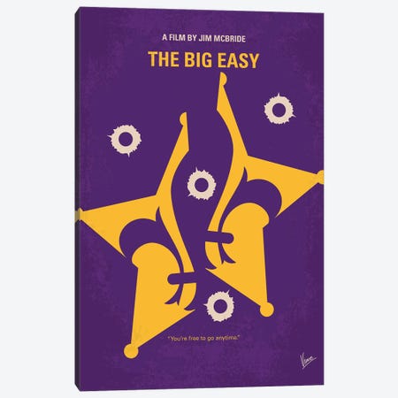 My The Big Easy Minimal Movie Poster Canvas Print #CKG1401} by Chungkong Canvas Artwork