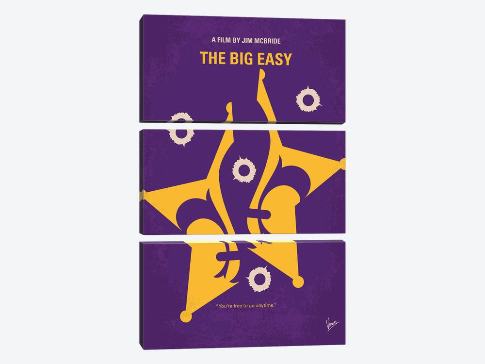 My The Big Easy Minimal Movie Poster by Chungkong 3-piece Canvas Art Print