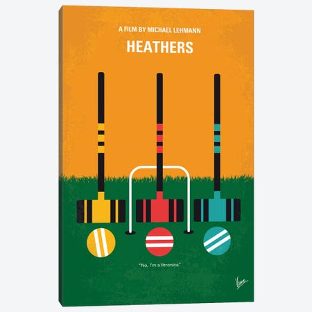 My Heathers Minimal Movie Poster Canvas Print #CKG1402} by Chungkong Canvas Wall Art