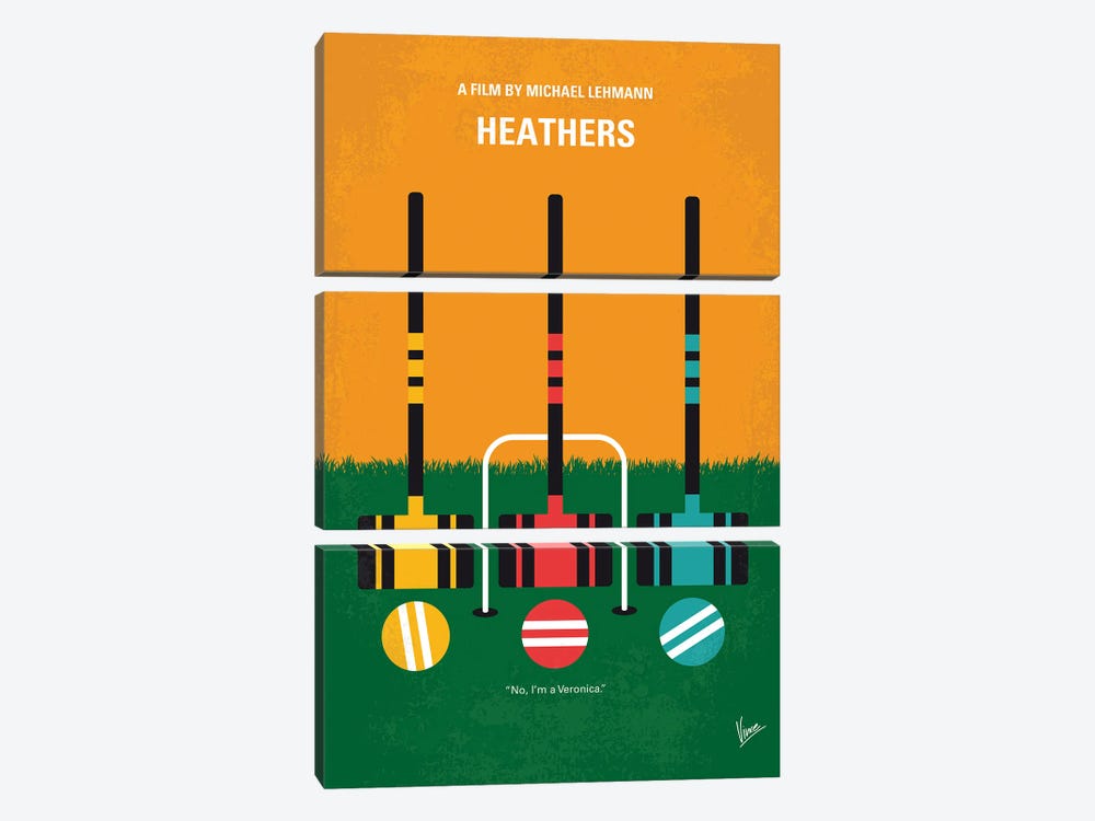 My Heathers Minimal Movie Poster by Chungkong 3-piece Canvas Wall Art