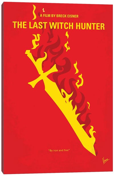 My The Last Witch Hunter Minimal Movie Poster Canvas Art Print - Vin Diesel
