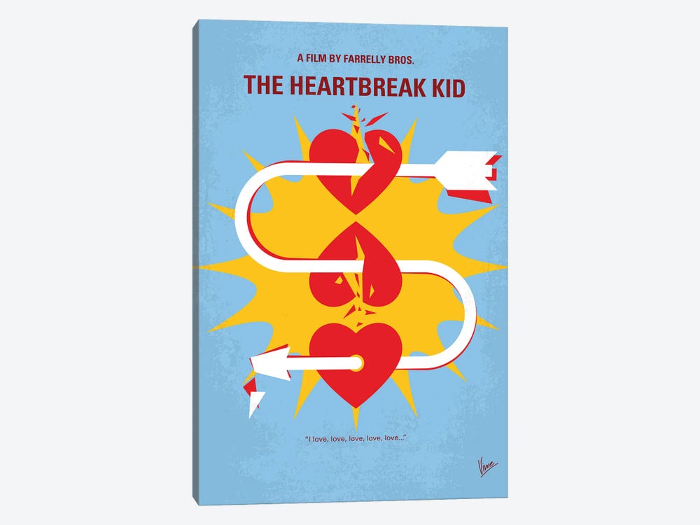 My The Heartbreak Kid Minimal Movie Poster by Chungkong 1-piece Canvas Art