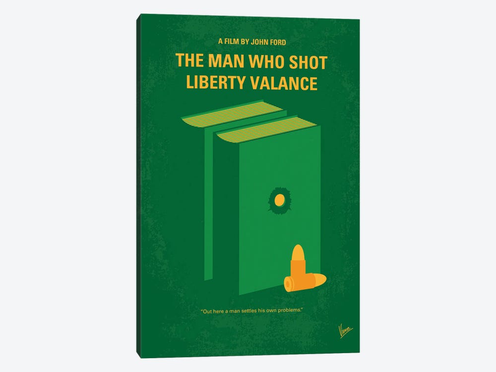 My The Man Who Shot Liberty Valance Minimal Movie Poster by Chungkong 1-piece Canvas Art Print