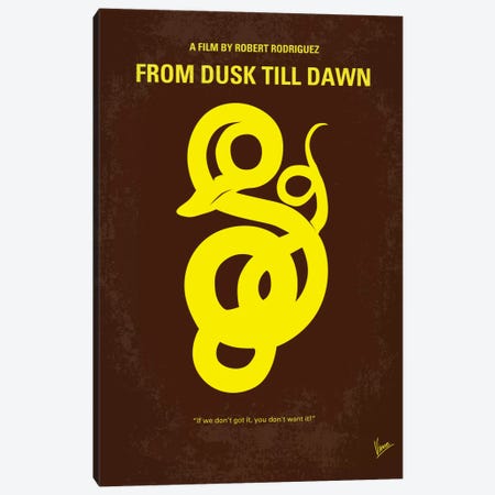 From Dusk Till Dawn Minimal Movie Poster Canvas Print #CKG140} by Chungkong Canvas Wall Art