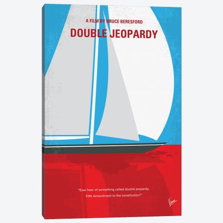 My Double Jeopardy Minimal Movie Poster Canvas Print #CKG1411} by Chungkong Canvas Print