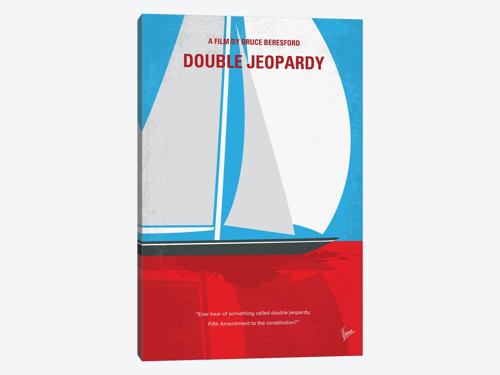 My Double Jeopardy Minimal Movie Poster by Chungkong 1-piece Canvas Art