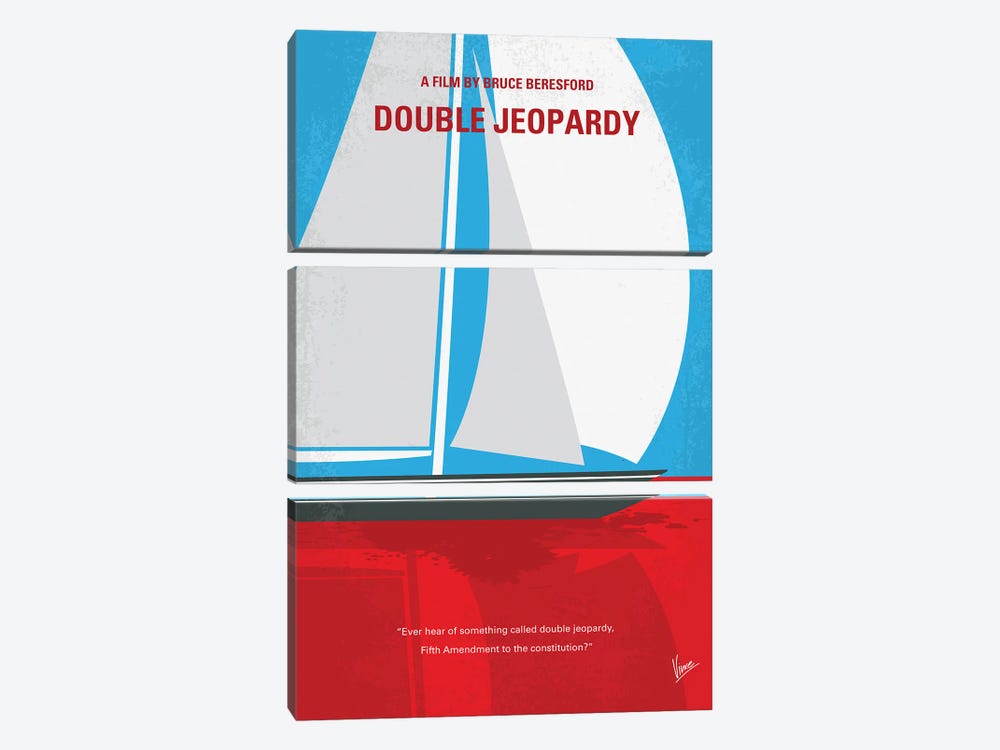 My Double Jeopardy Minimal Movie Poster by Chungkong 3-piece Canvas Art