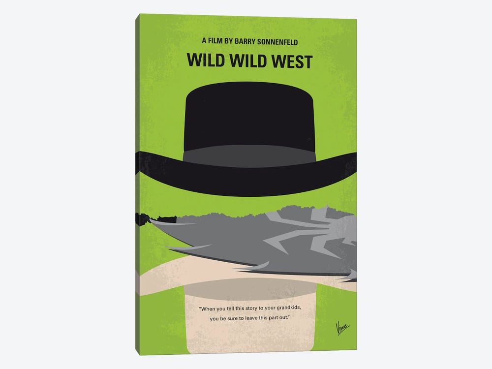 My Wild Wild West Minimal Movie Poster by Chungkong 1-piece Canvas Art Print