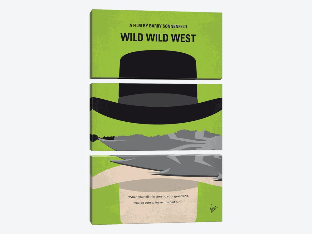 My Wild Wild West Minimal Movie Poster by Chungkong 3-piece Canvas Art Print