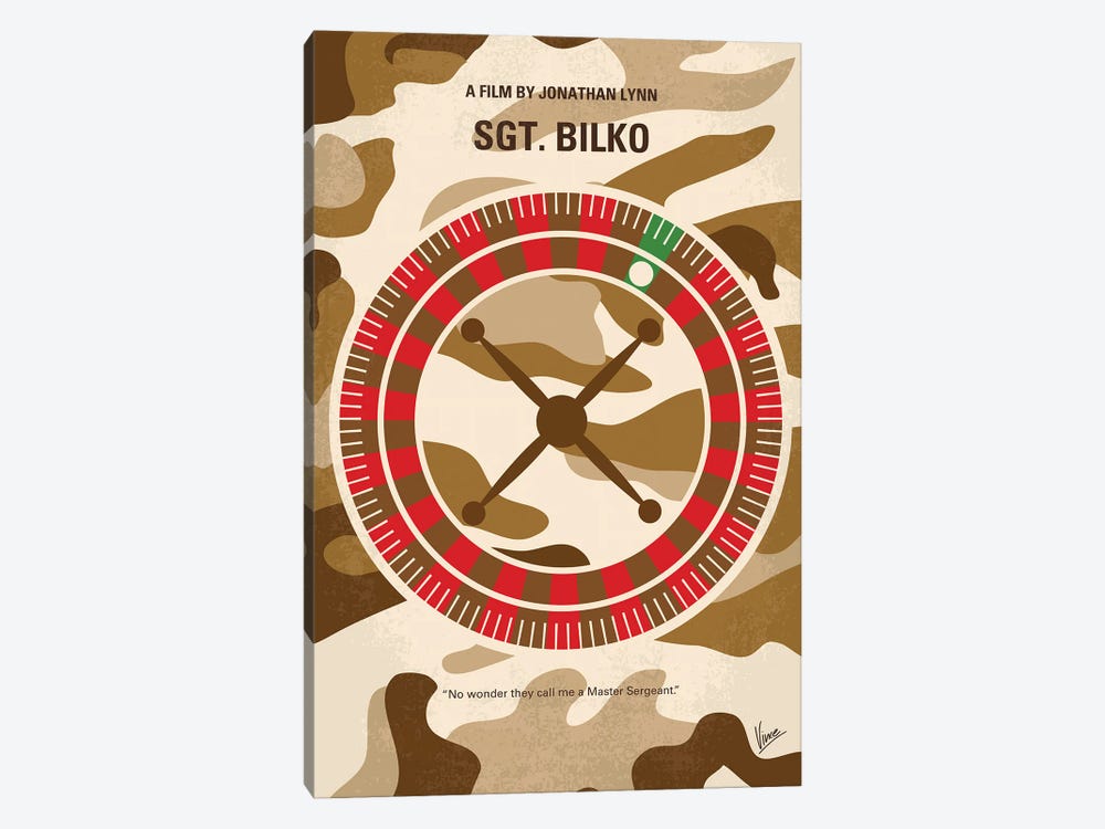 My Sgt Bilko Minimal Movie Poster by Chungkong 1-piece Canvas Art