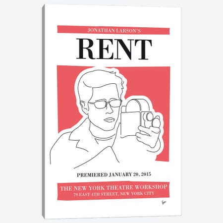 My Rent Musical Poster Canvas Print #CKG1415} by Chungkong Canvas Artwork