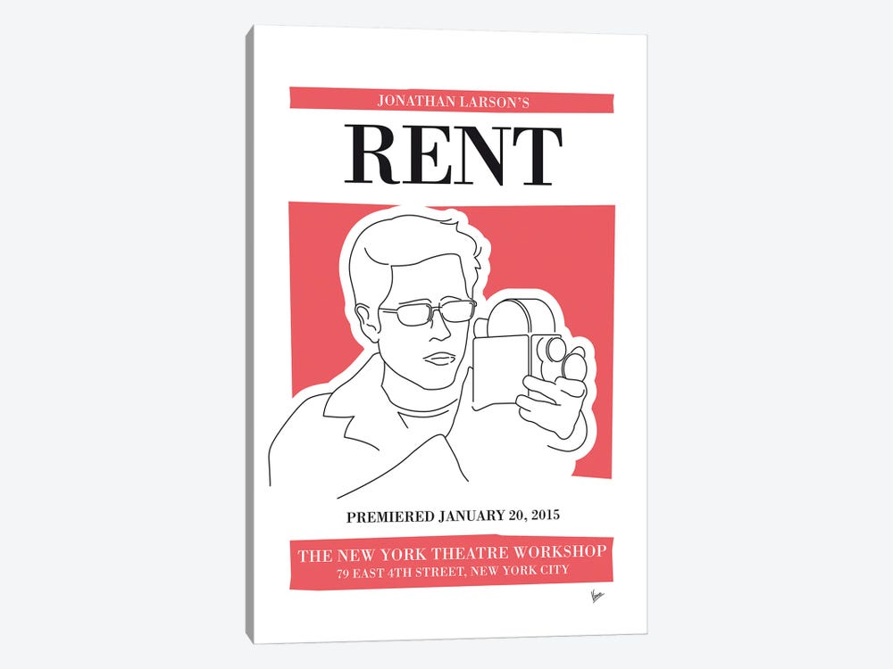 My Rent Musical Poster by Chungkong 1-piece Canvas Artwork