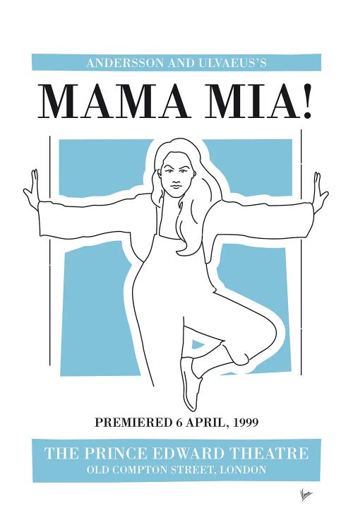 My Mama Mia Musical Poster