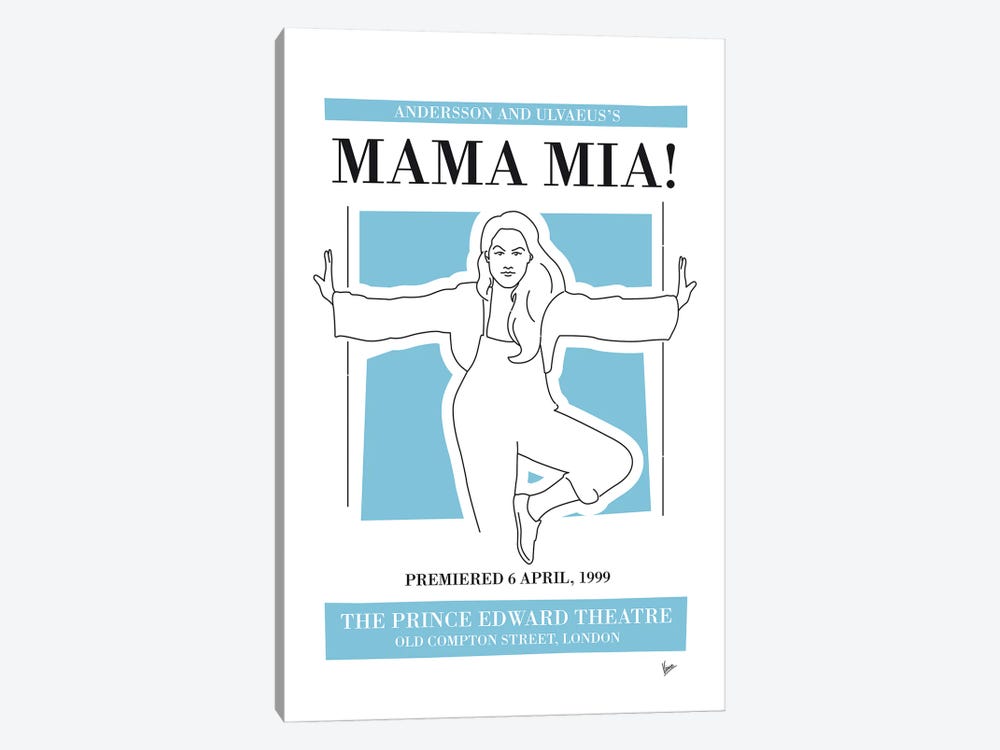 My Mama Mia Musical Poster by Chungkong 1-piece Canvas Print