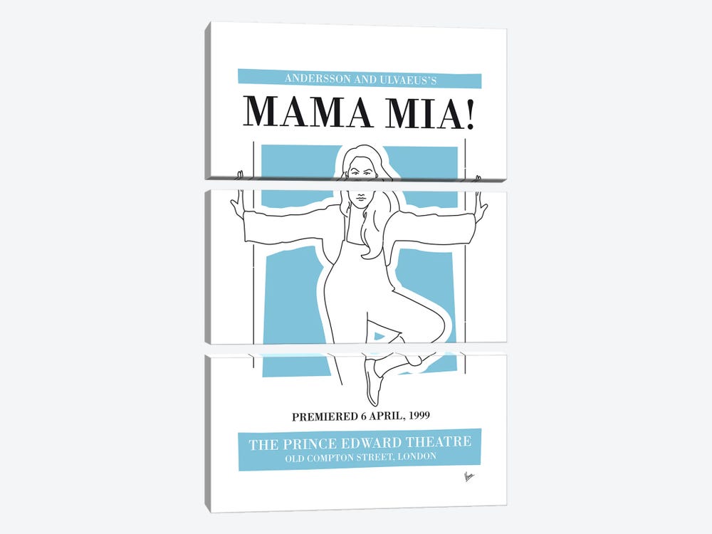 My Mama Mia Musical Poster by Chungkong 3-piece Canvas Print