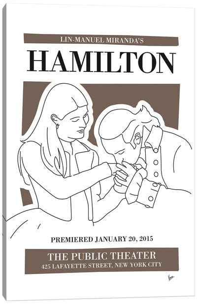My Hamilton Musical Poster Canvas Art Print - Hamilton (Musical)