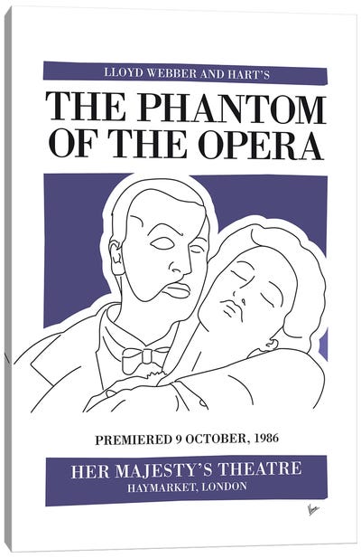 My The Phantom Of The Opera Musical Poster Canvas Art Print - Performing Arts
