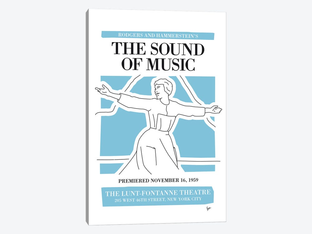 My The Sound Of Music Musical Poster by Chungkong 1-piece Canvas Artwork