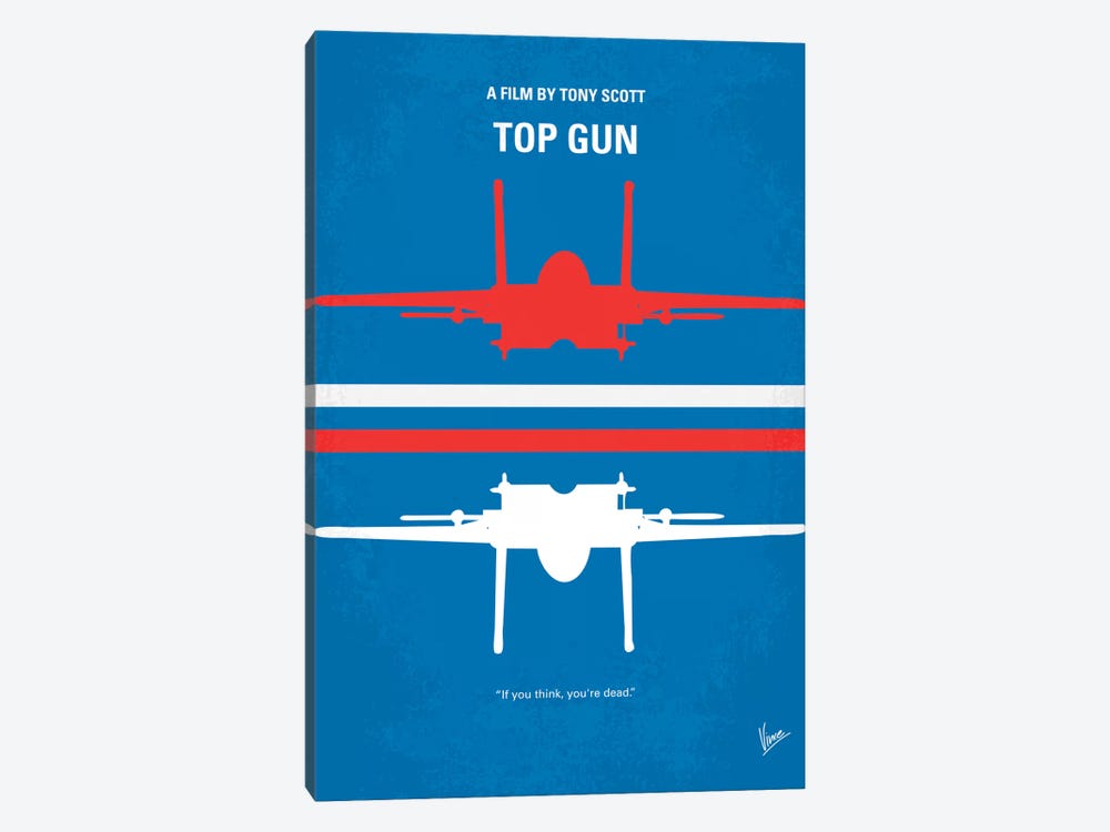 Top Gun Minimal Movie Poster by Chungkong 1-piece Canvas Print