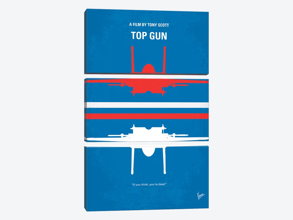 Top Gun Minimal Movie Poster by Chungkong 3-piece Art Print