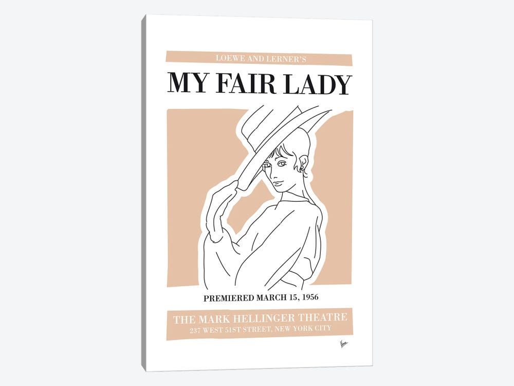 My My Fair Lady Musical Poster by Chungkong 1-piece Canvas Print