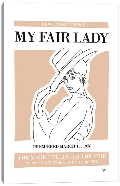 My My Fair Lady Musical Poster Canvas Art Print - Broadway & Musicals