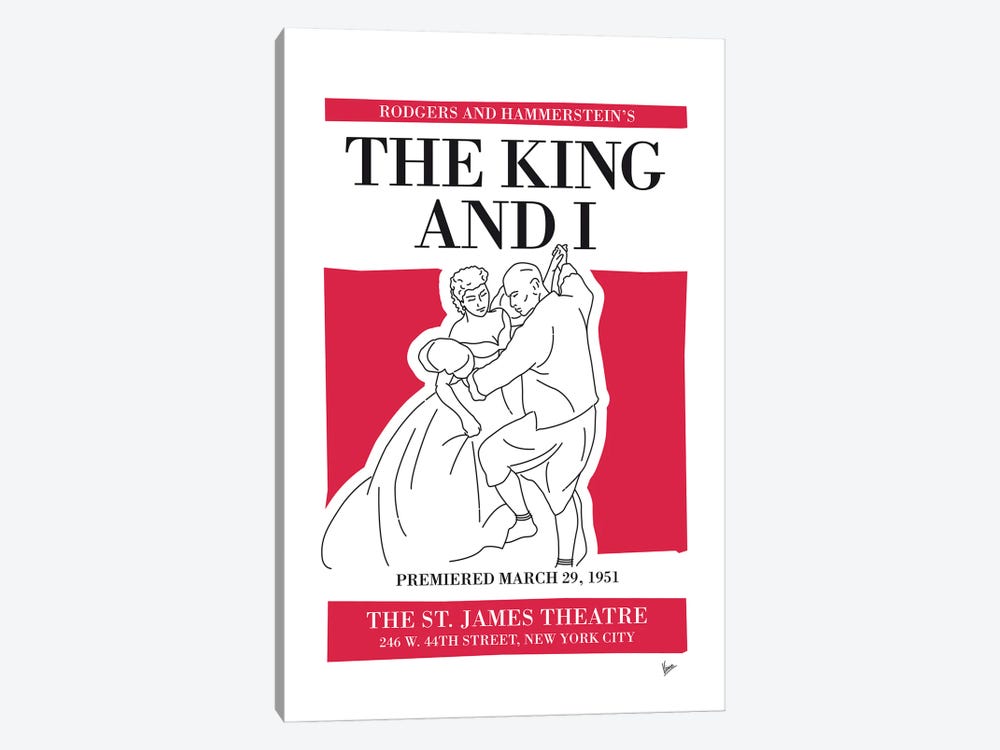 My The King And I Musical Poster by Chungkong 1-piece Canvas Wall Art