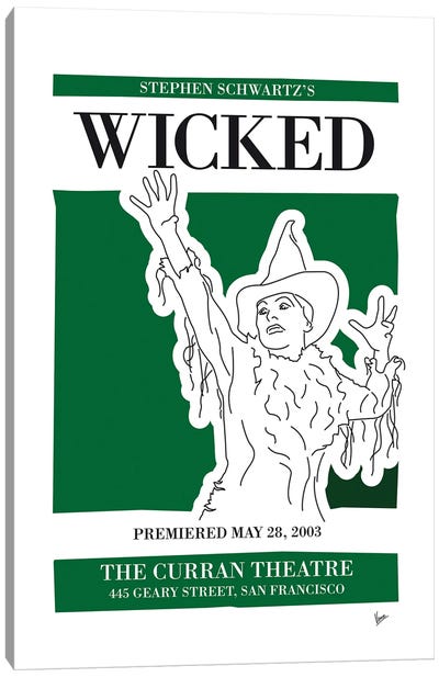 My Wicked Musical Poster Canvas Art Print - Broadway & Musicals