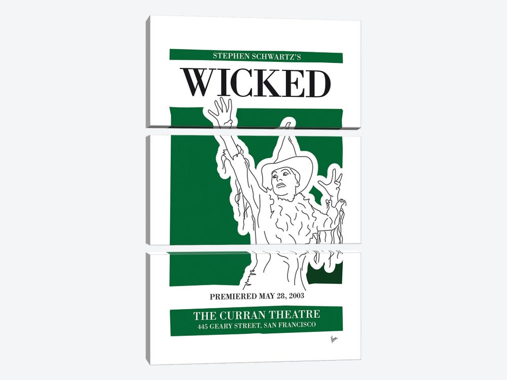 My Wicked Musical Poster by Chungkong 3-piece Canvas Artwork