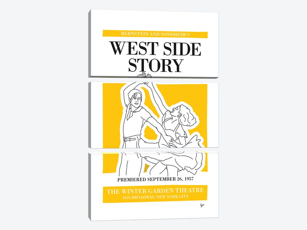 My West Side Story Musical Poster by Chungkong 3-piece Canvas Print