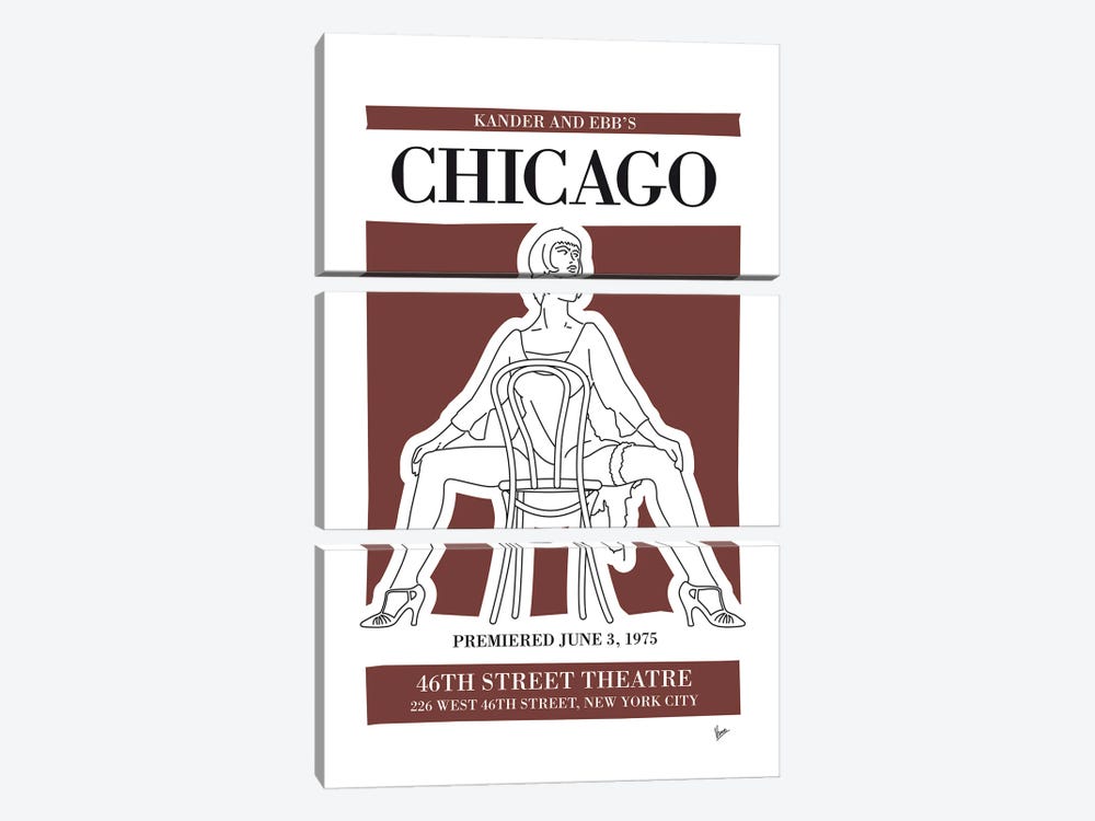 My Chicago Musical Poster by Chungkong 3-piece Canvas Wall Art