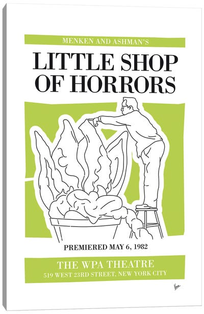 My Little Shop Of Horrors Musical Poster Canvas Art Print - Broadway & Musicals