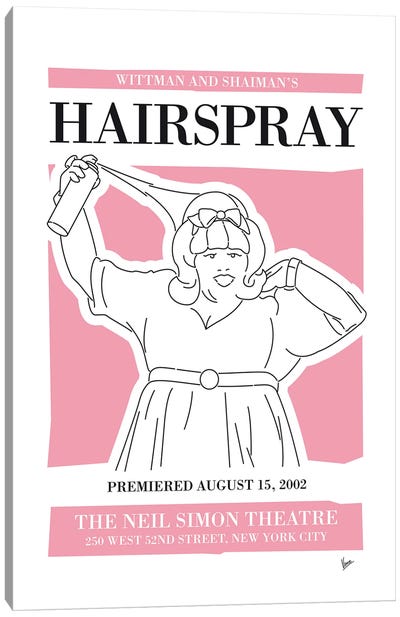 My Hairspray Musical Poster Canvas Art Print - Hairspray