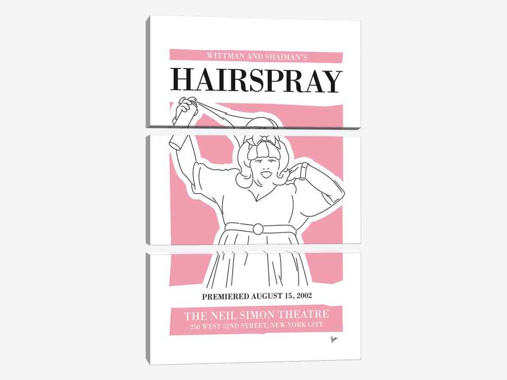 My Hairspray Musical Poster by Chungkong 3-piece Canvas Artwork