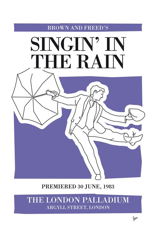 My Singin In The Rain Musical Poster