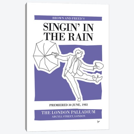 My Singin In The Rain Musical Poster Canvas Print #CKG1429} by Chungkong Canvas Wall Art